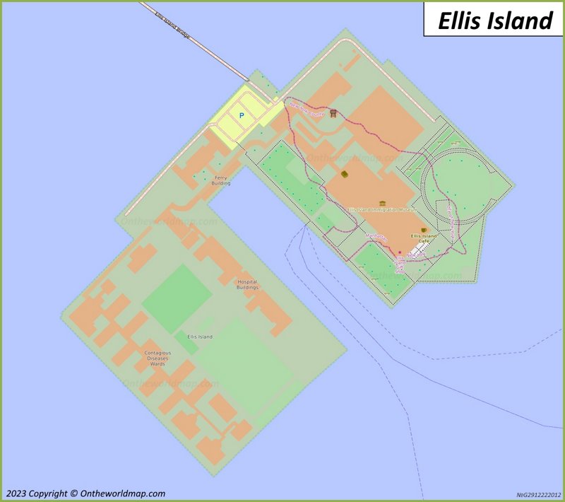 Ellis Island Map New Jersey Us Detailed Maps Of Ellis Island 5985