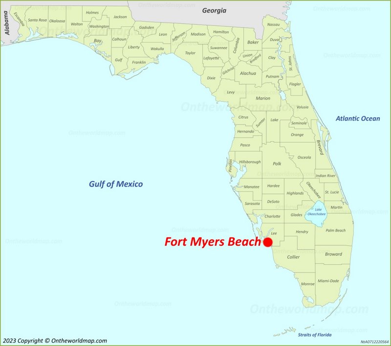 Estero Location On The Florida Map Max 