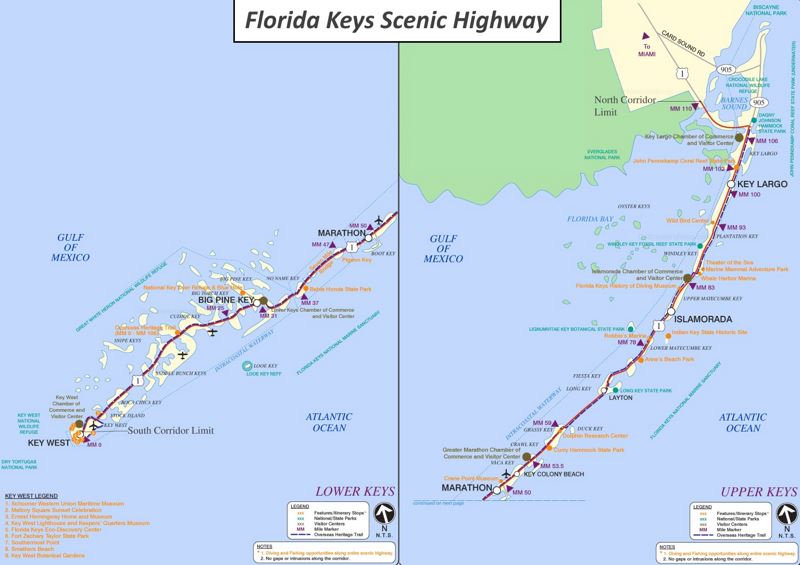 Florida Keys Scenic Highway Map