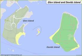 Glen Island And Davids Island Map