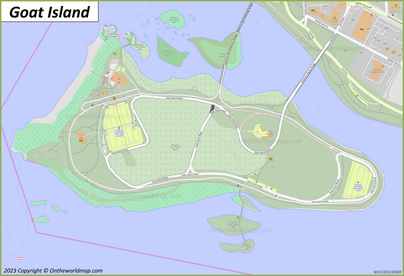 Goat Island Map  Niagara Falls, New York, U.S.  Detailed Maps of Goat 