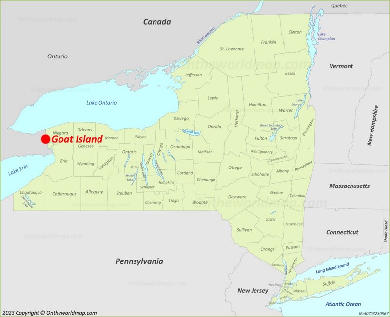 Goat Island Map | Niagara Falls, New York, U.S. | Detailed Maps of Goat ...