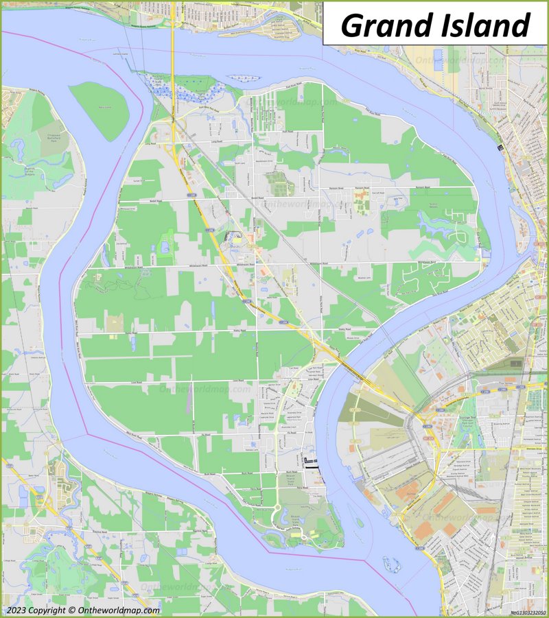Grand Island Map New York U S - Detailed Map Of Grand Max