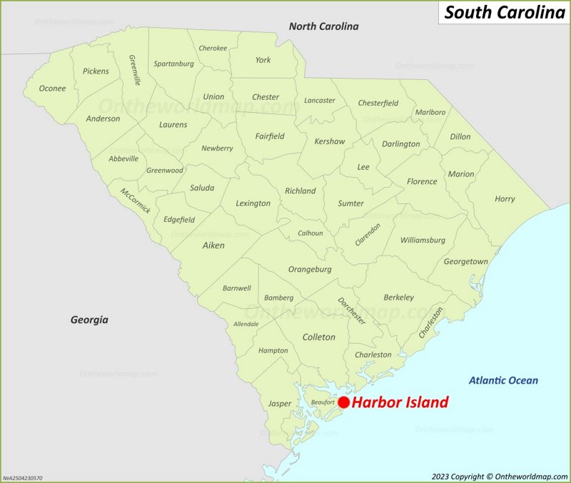 Harbor Island Map | South Carolina, U.S. | Detailed Maps of Harbor Island