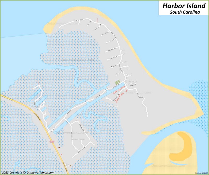 Harbor Island Map | South Carolina, U.S. | Detailed Maps of Harbor Island