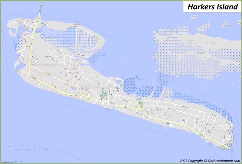 Harkers Island Map North Carolina, U.S. Detailed Maps of Harkers Island