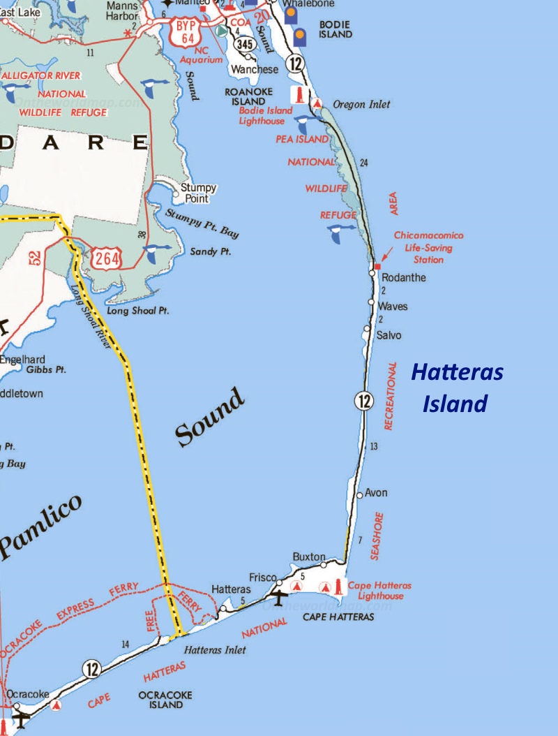 Hatteras Island Area Map