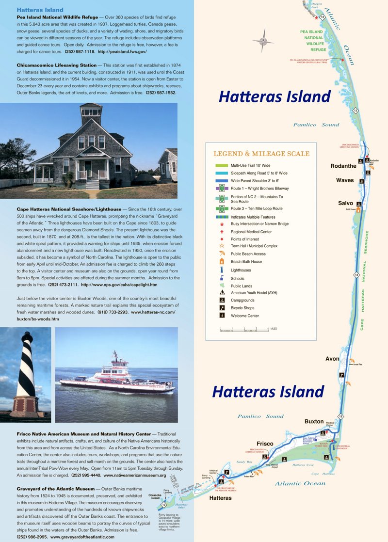 Hatteras Island Tourist Map
