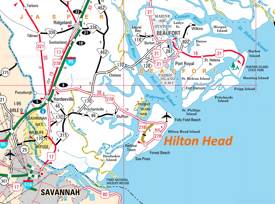 Hilton Head Island Area Road Map