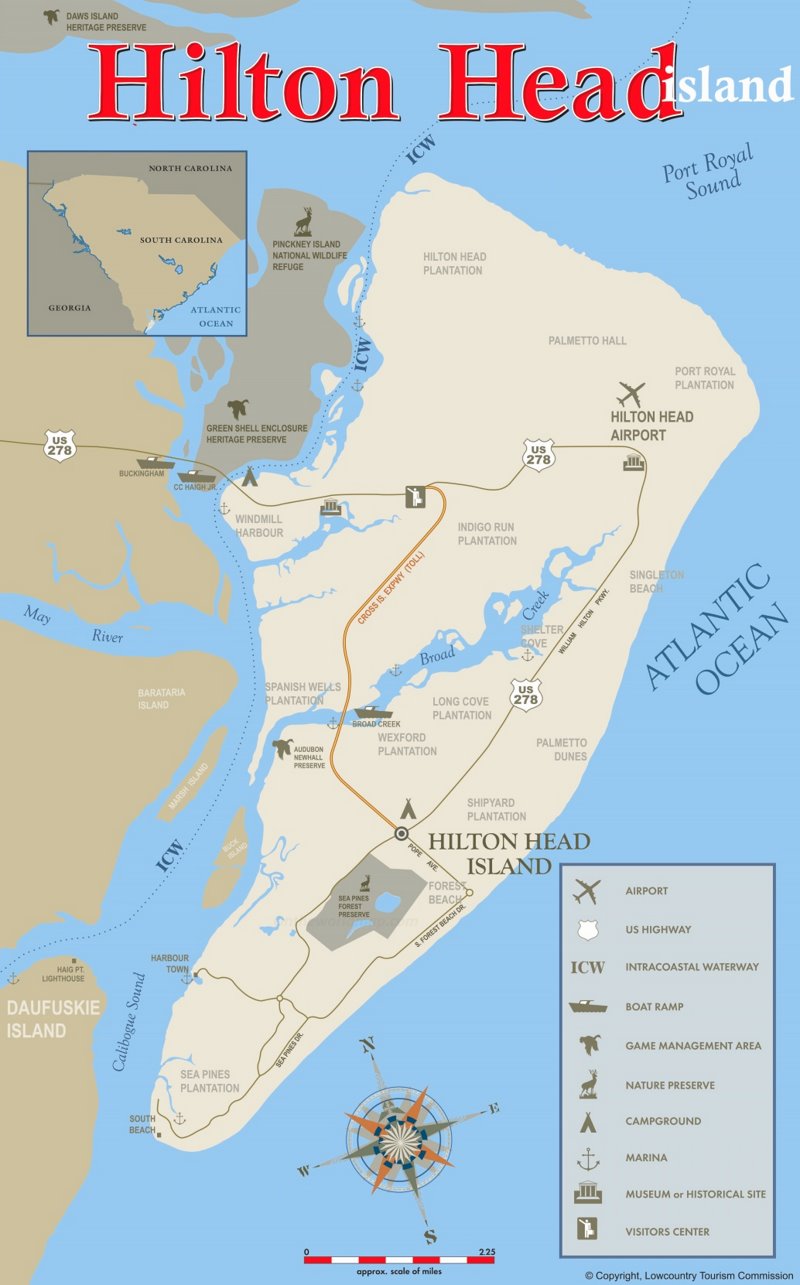 Hilton Head Island Tourist Map
