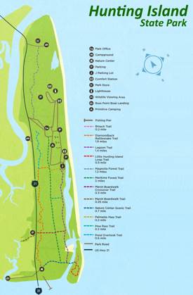 Hunting Island State Park Trail Map