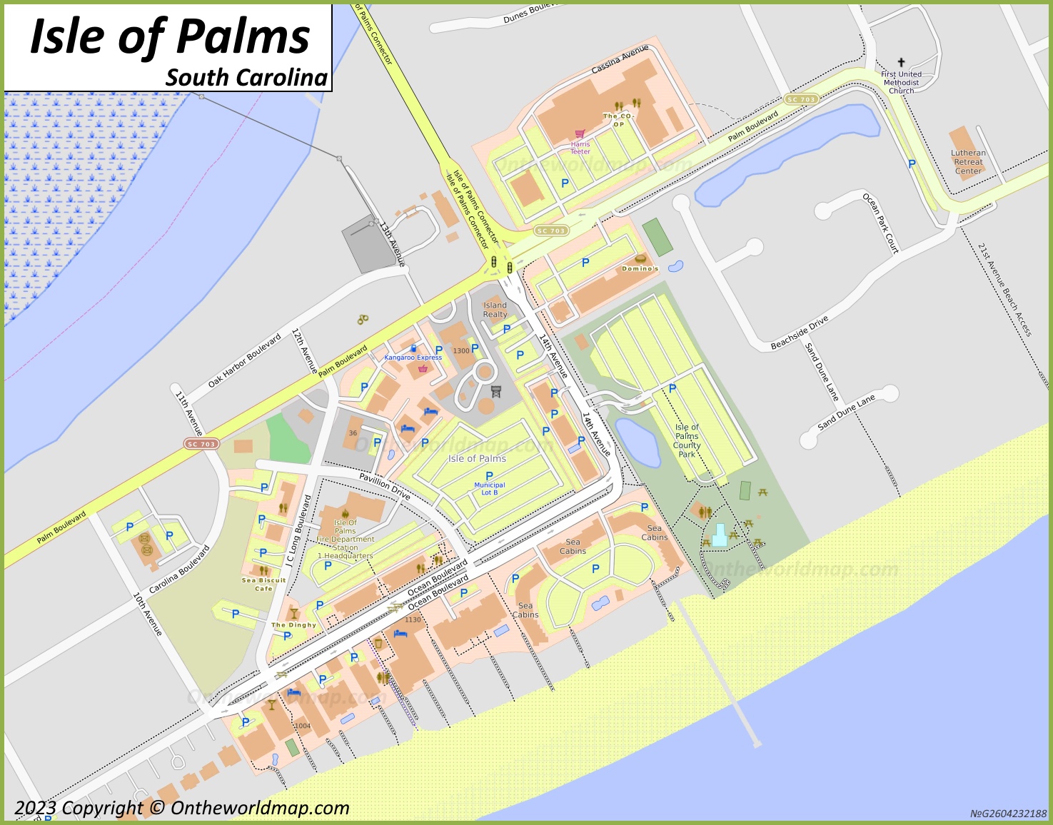 Downtown Isle of Palms Map