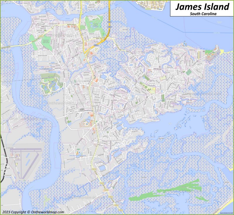 James Island Map | South Carolina, U.S. | Detailed Maps of James Island