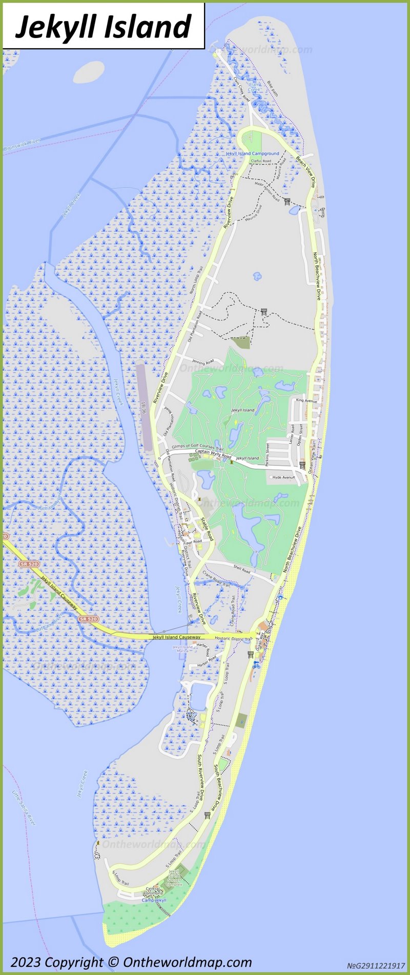 Jekyll Island Map Georgia U S Detailed Maps Of Jekyll Island   Detailed Map Of Jekyll Island Max 