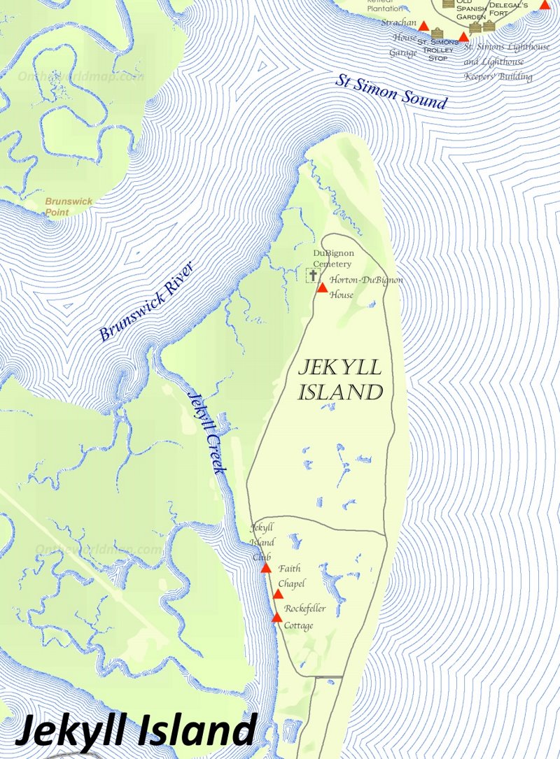 Jekyll Island Tourist Attractions Map
