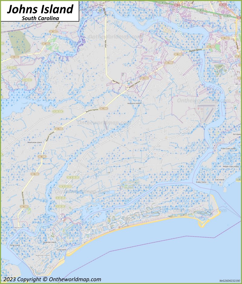 Johns Island Map | South Carolina, U.S. | Detailed Maps of Johns Island