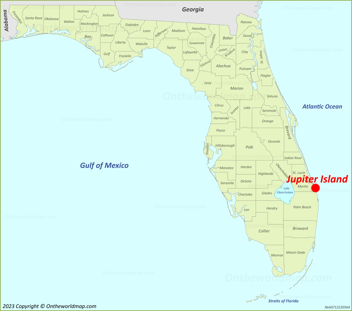 planet jupiter florida map