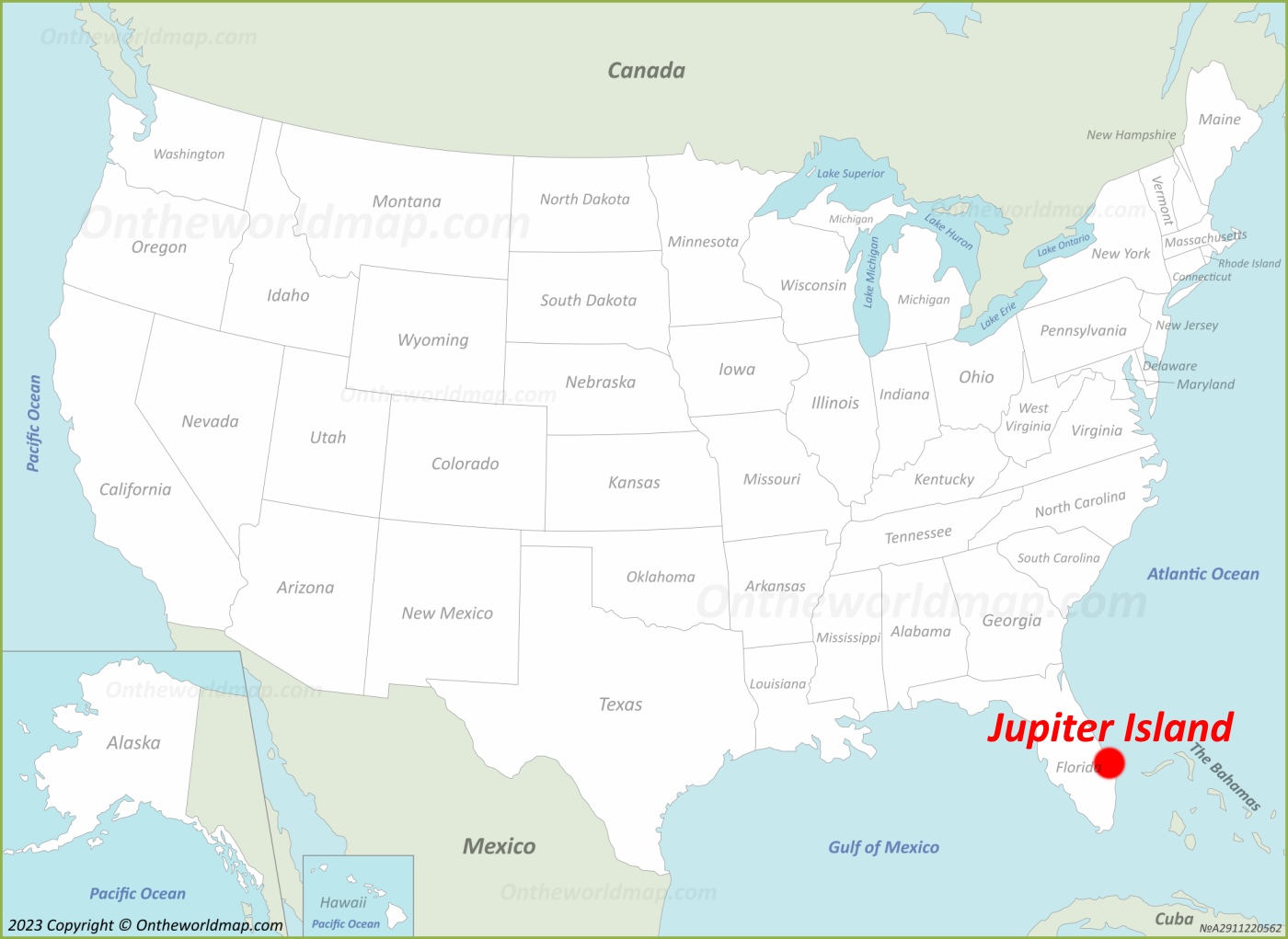 Jupiter Island Location Map