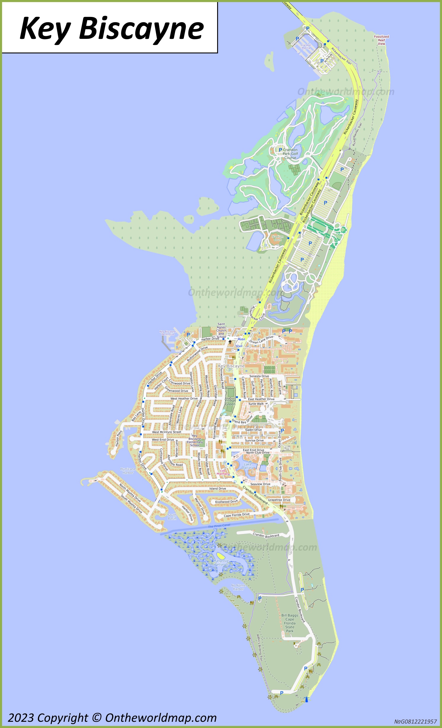 Map of Key Biscayne