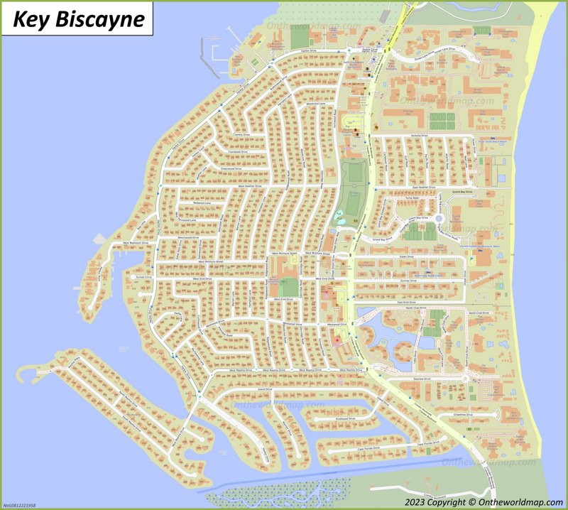 Key Biscayne Map | Florida, U.S. | Detailed Maps of Key Biscayne