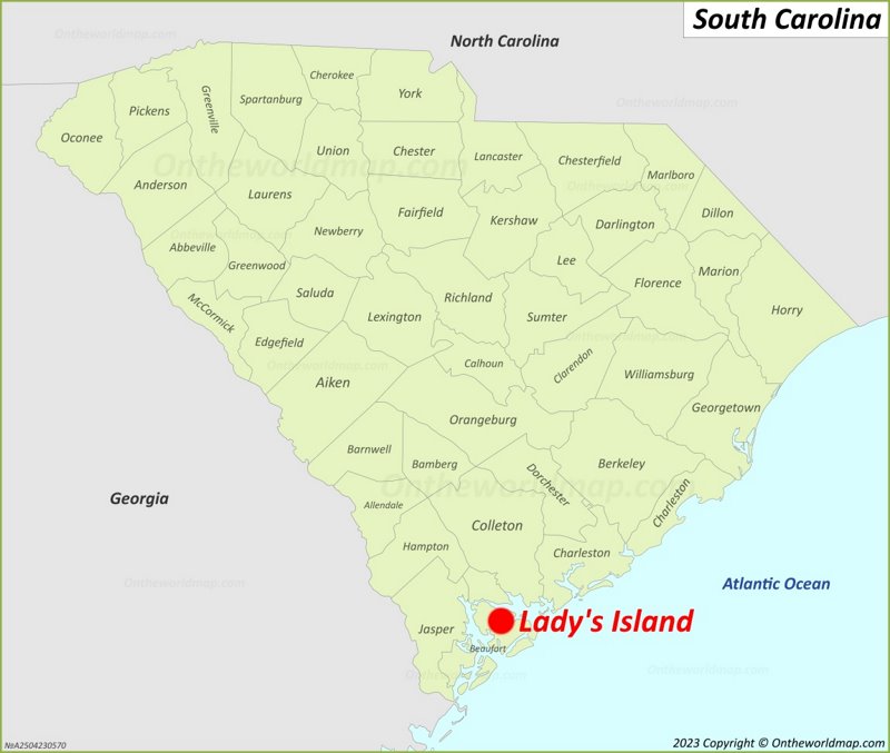 Lady's Island Map South Carolina, U.S. Detailed Maps of Lady's Island