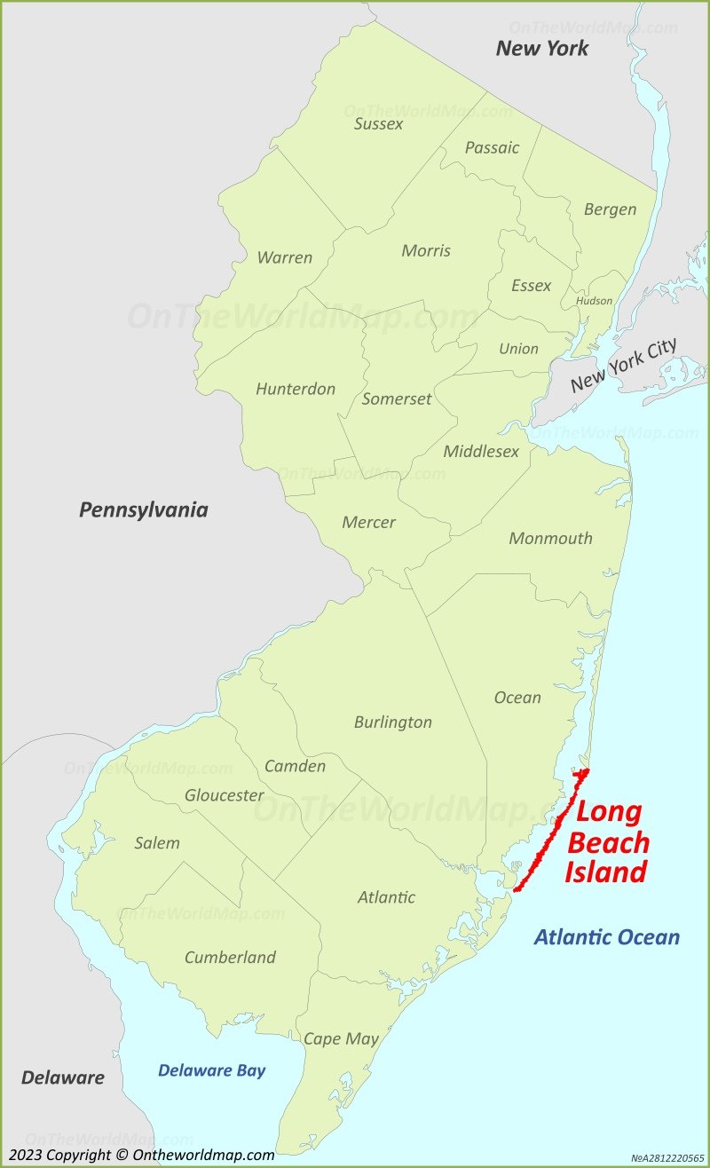 Long Beach Island Map New Jersey U S Detailed Maps Of Long Beach 