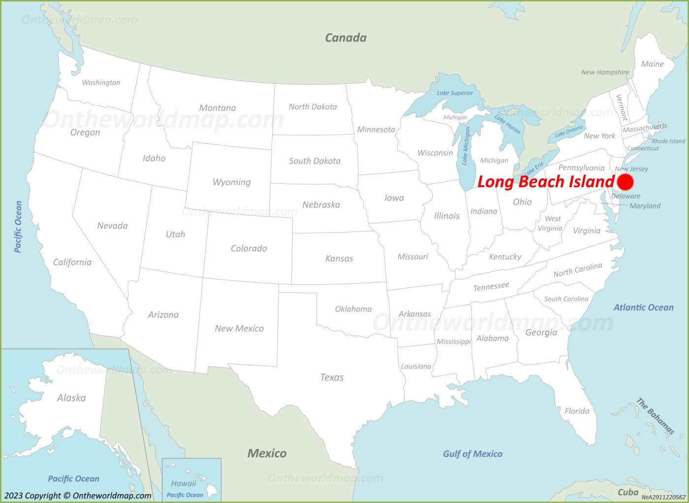 Long Beach Island Location Map