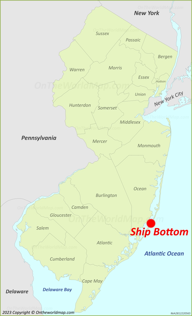 Ship Bottom Location On The New Jersey Map