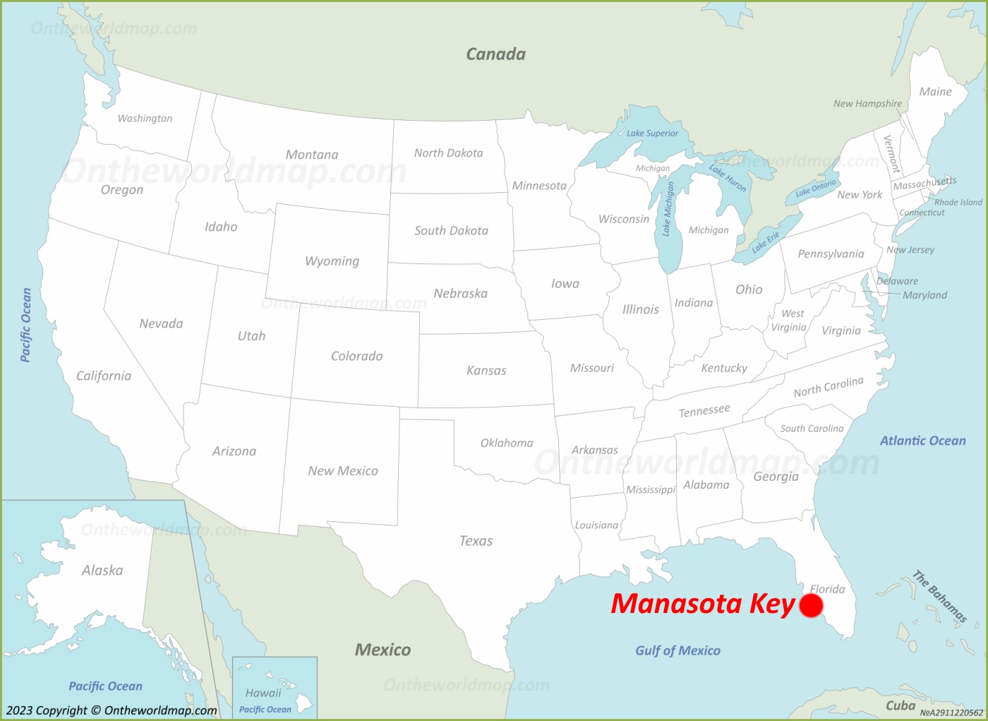 Manasota Key Location Map