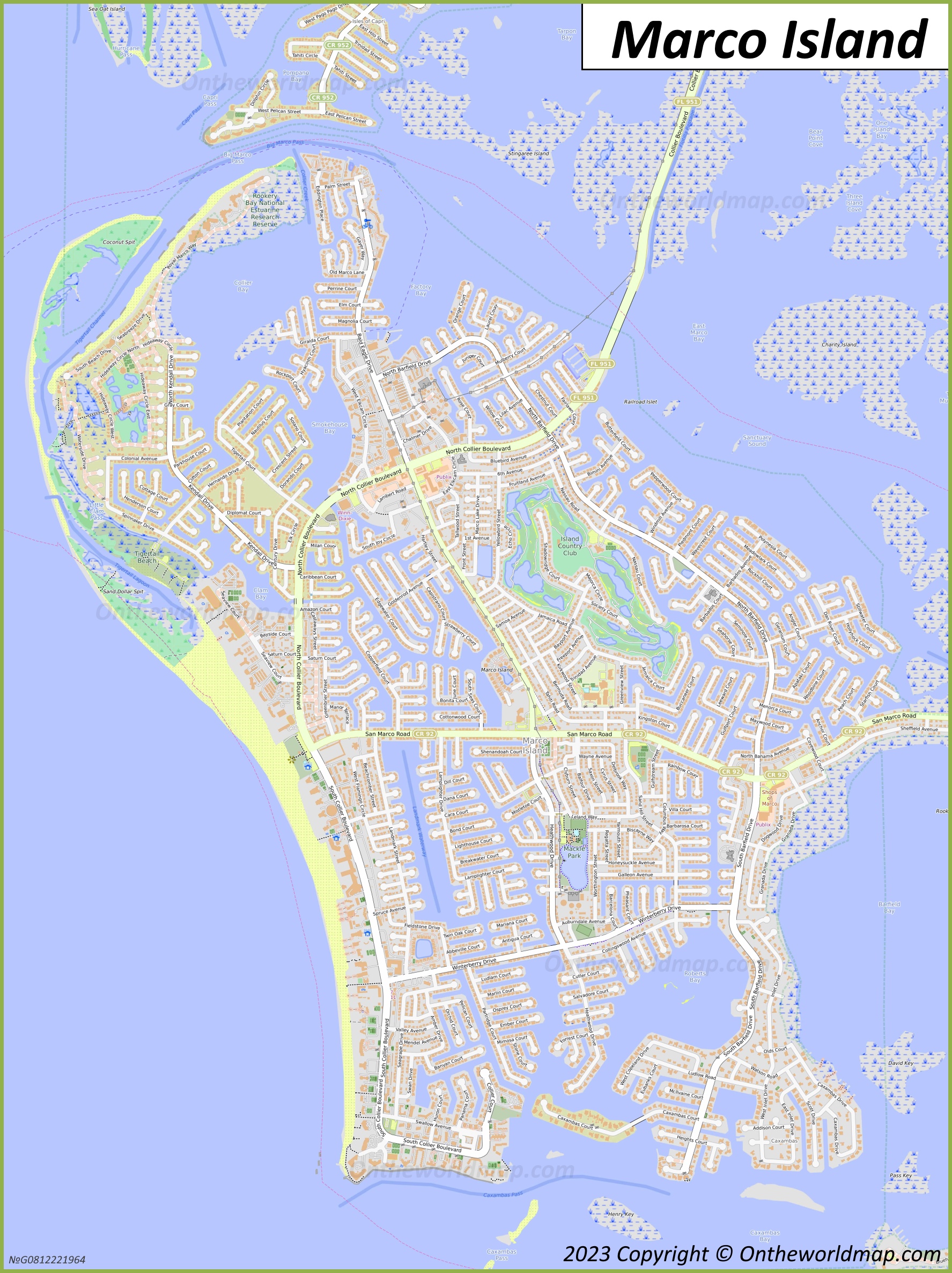 Marco Island Map | Florida, U.S. | Detailed Maps of Marco Island