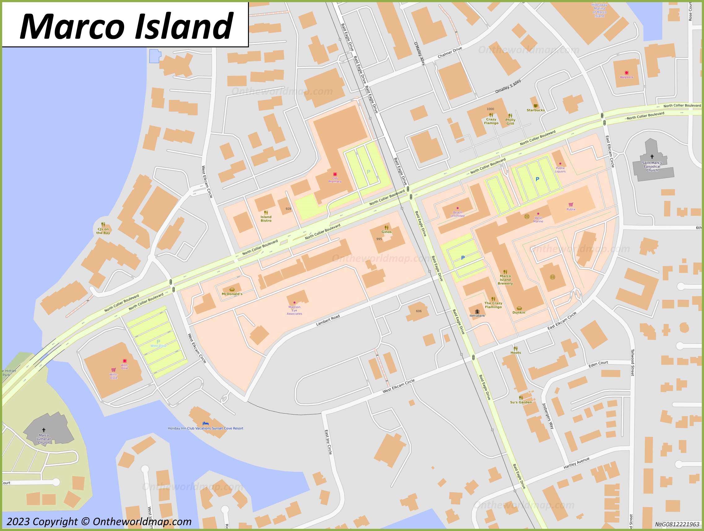 Downtown Marco Island Map