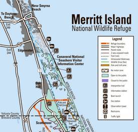 Merritt Island National Wildlife Refuge Map