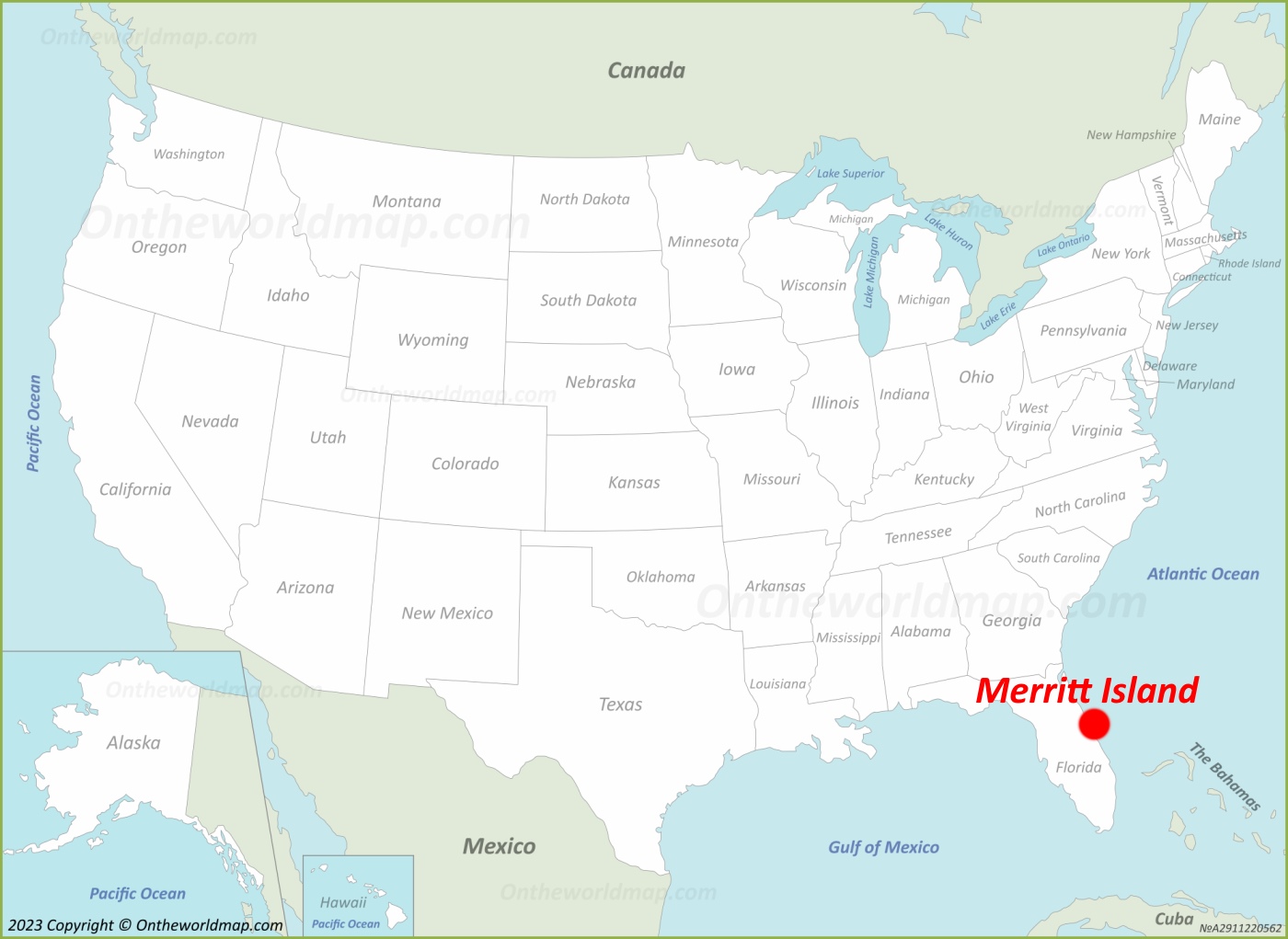 Merritt Island Location Map