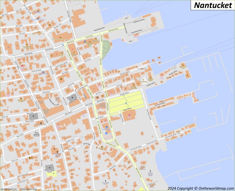 Map of Downtown Nantucket