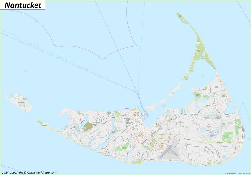 Map of Nantucket Island