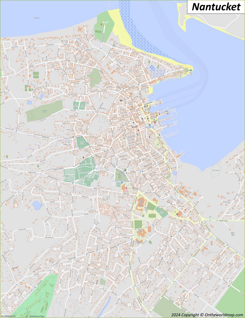 Map of Nantucket Town