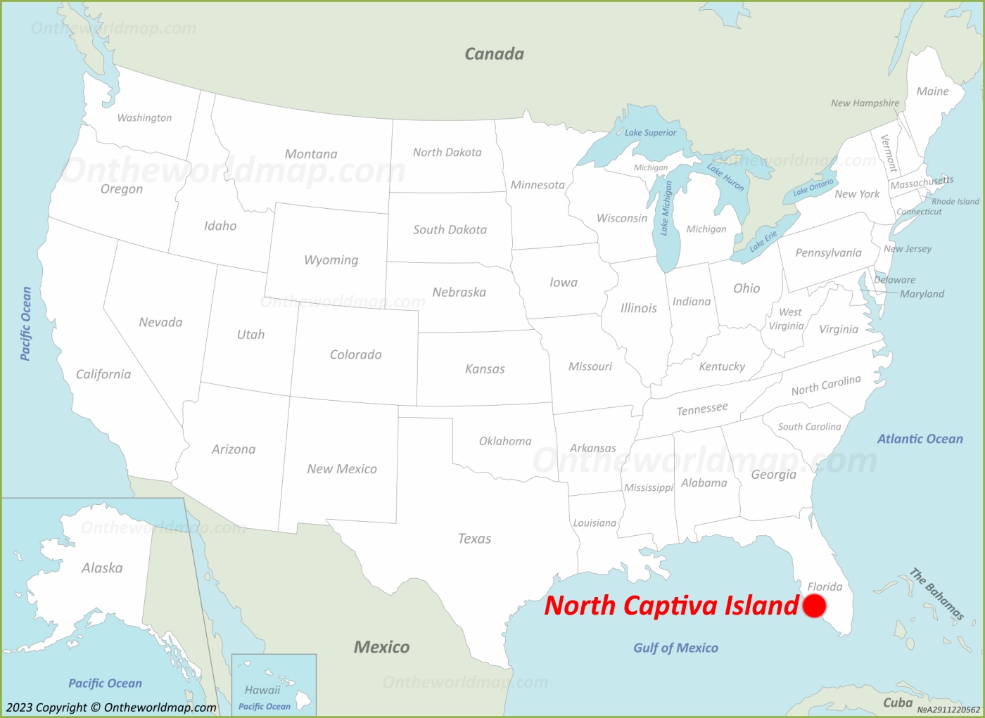 North Captiva Island Location Map