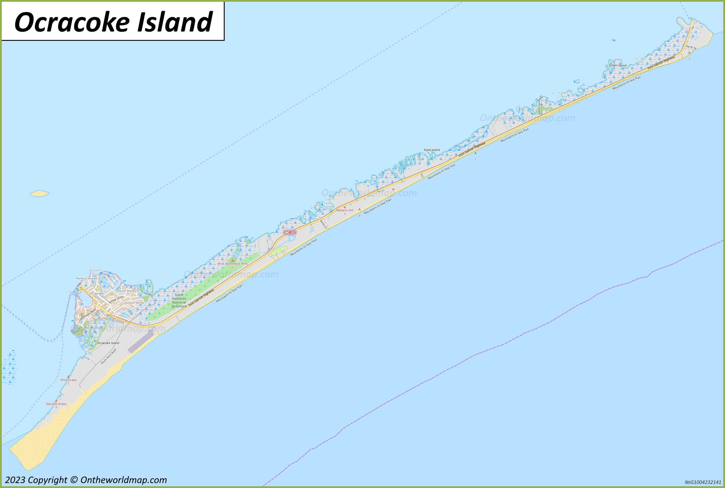 Map of Ocracoke Island