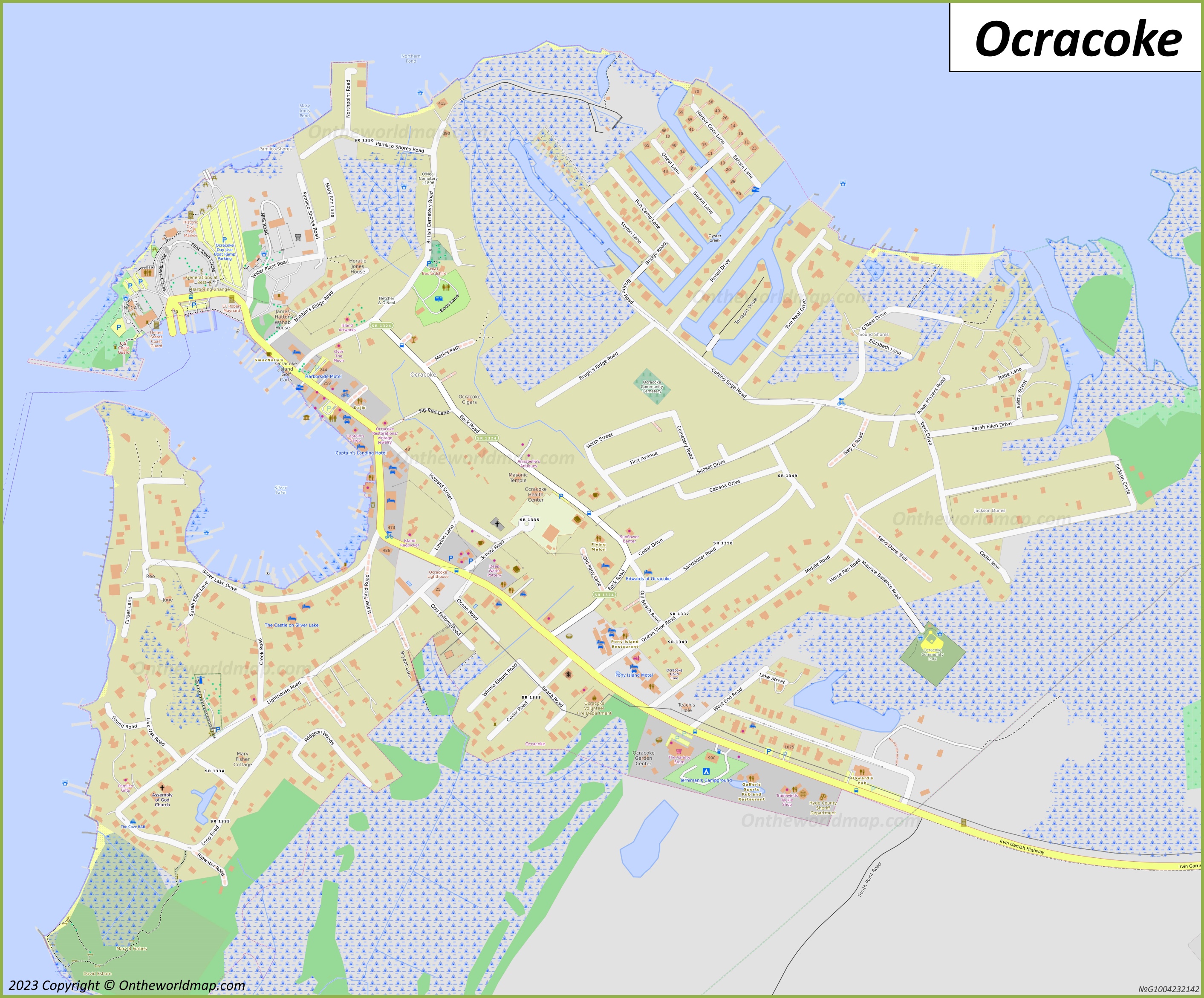 Ocracoke Village Map