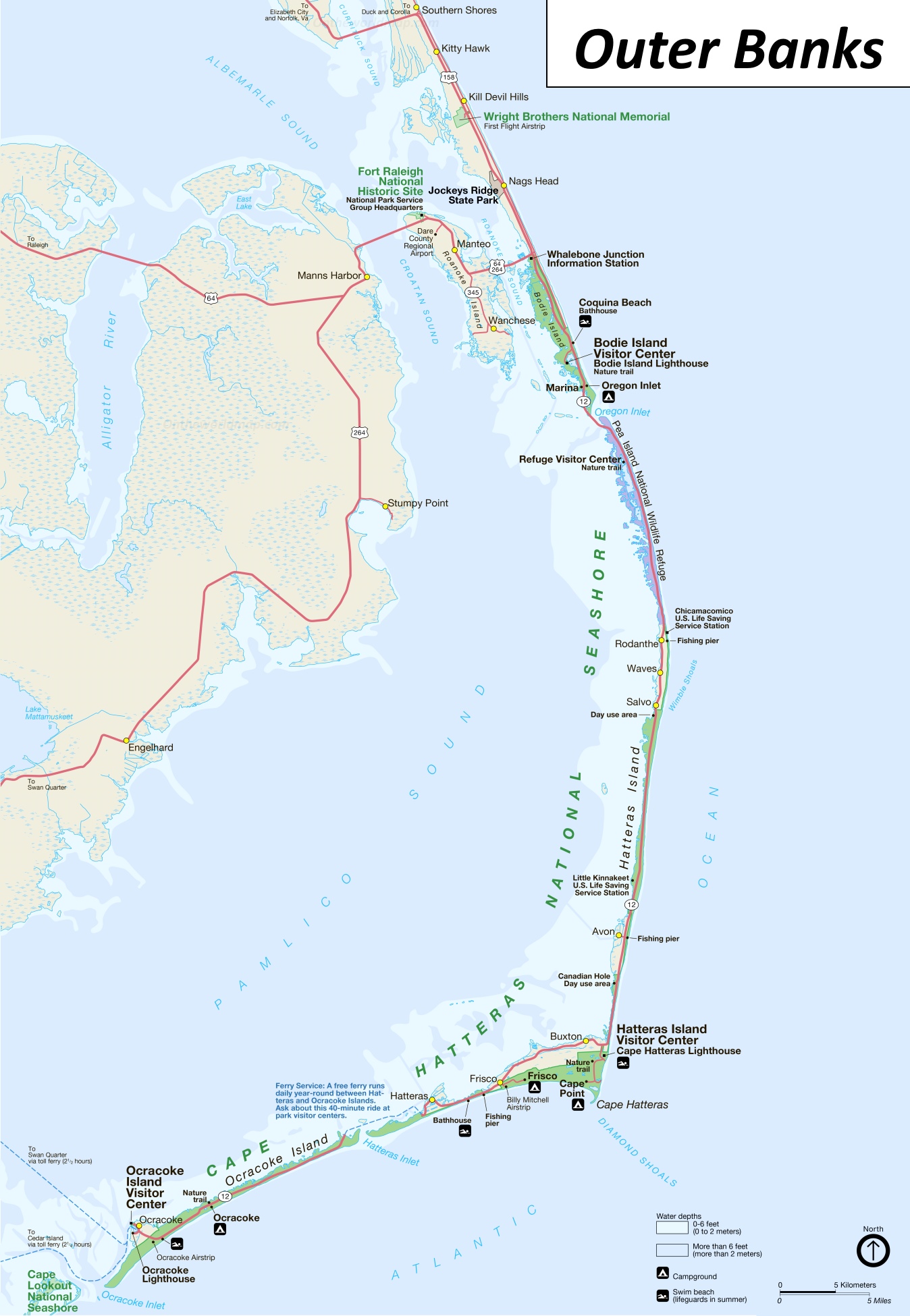 Outer Banks Tourist Map