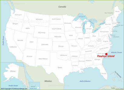 Location of Pawleys Island on the USA map
