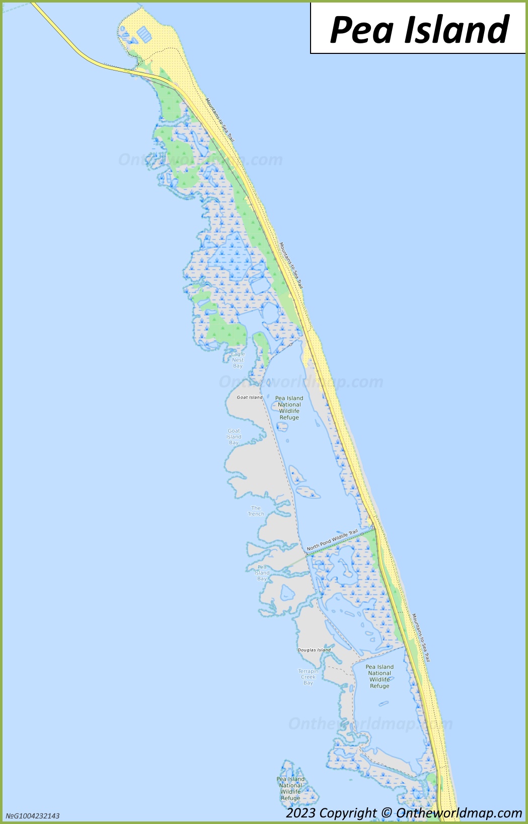 Map of Pea Island