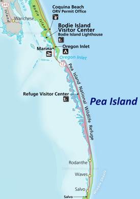 Pea Island Area Map