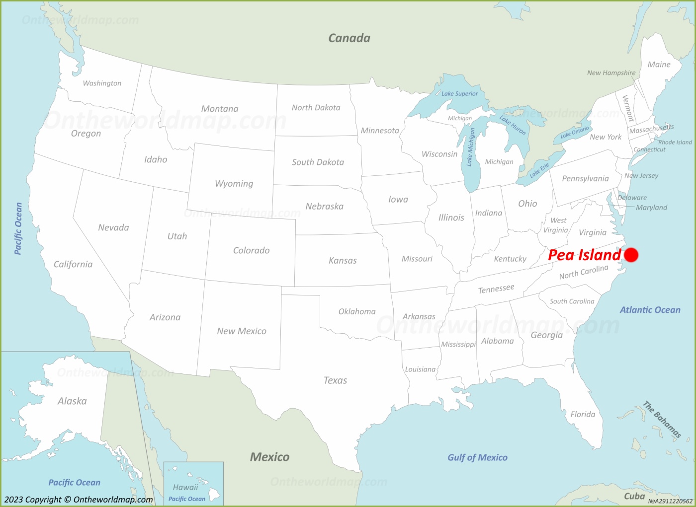 Pea Island Location Map
