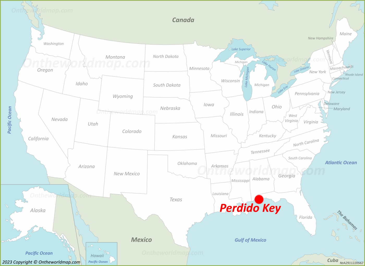Perdido Key Location Map