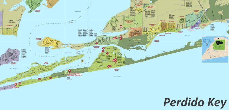 Perdido Key Map  Florida, U.S.  Detailed Maps of Perdido Key