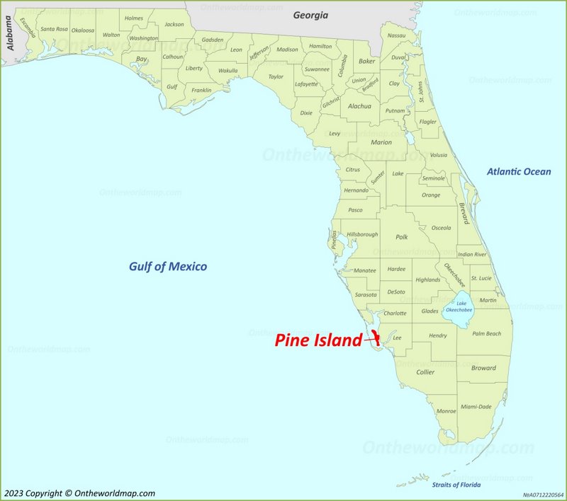 Pine Island Map Florida, U.S. Detailed Maps of Pine Island