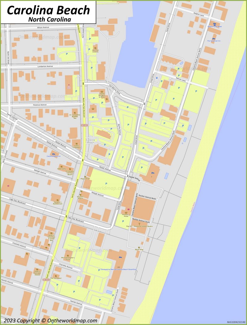 Downtown Carolina Beach Map