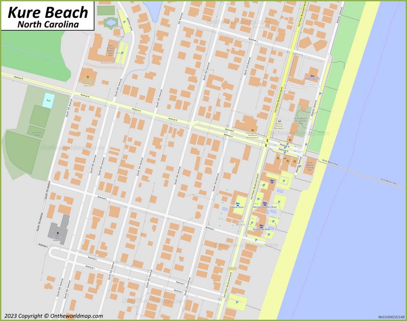 Downtown Kure Beach Map