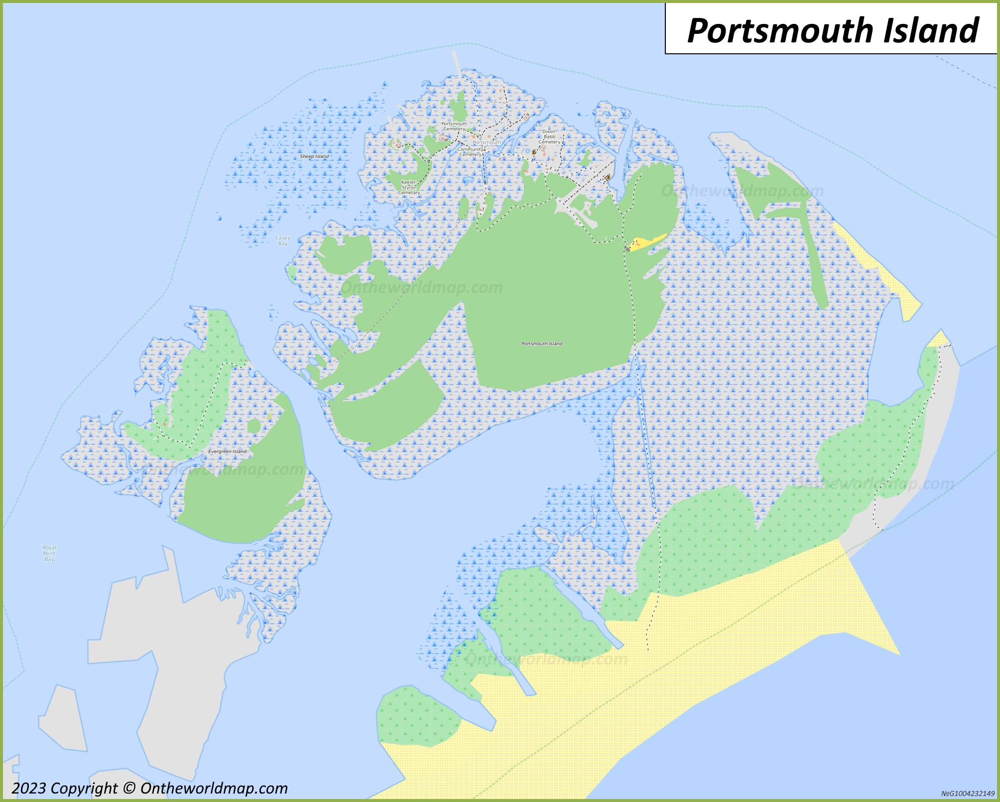 Map of Portsmouth Island